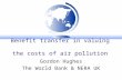 Benefit transfer in valuing  the costs of air pollution