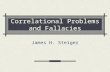 Correlational Problems and Fallacies