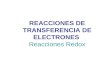 REACCIONES DE TRANSFERENCIA DE ELECTRONES Reacciones Redox