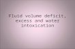 Fluid volume deficit, excess and water intoxication