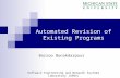 Automated Revision of Existing Programs