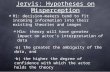 Jervis: Hypotheses on Misperception