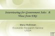 Interviewing for Government Jobs:  A View from ERS