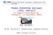 TRANS-EUROPEAN RAILWAY  (TER) PROJECT 2 nd  Expert Group Meeting  (Budapest, 23 September 2004)