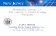 Renewable Energy in  New Jersey’s Clean Energy Program