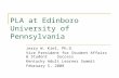 PLA at Edinboro University of Pennsylvania