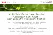 Wildfire Emissions in the Canadian GEM-MACH  Air Quality Forecast System