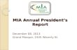 MIA Annual President’s Report