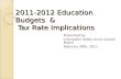2011-2012 Education Budgets  &  Tax Rate Implications