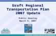 Draft Regional Transportation Plan 2007 Update