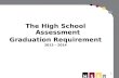 The High School Assessment Graduation Requirement 2013  –  2014