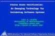 Finite State Verification:  An Emerging Technology for Validating Software Systems