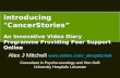 Introducing " CancerStories ”  An Innovative Video Diary Programme Providing Peer Support Online