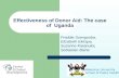 Effectiveness of Donor Aid: The case of  Uganda