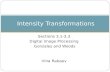Intensity Transformations