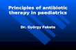 Principles of antibiotic therapy in paediatrics