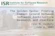 The Golden Spike: Finding Common Ground between Software Architecture Research and Practice