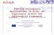 Porting Biological Applications in Grid: An Experience within the EUChinaGrid Framework