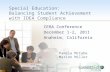 Special Education:  Balancing Student Achievement with IDEA Compliance