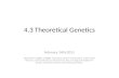 4.3  Theoretical Genetics