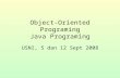 Object-Oriented Programing Java Programing