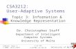 CSA3212:  User-Adaptive Systems
