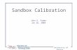 Sandbox Calibration