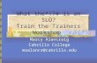 What the*!?# is an SLO? Train the Trainers Workshop