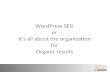 WordPress SEO or It’s all about the organization for Organic results