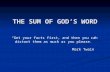 THE SUM OF GOD’S WORD