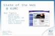 State of the Web @ KUMC