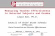 Measuring Teacher Effectiveness in Untested Subjects and  Grades Laura Goe, Ph.D.
