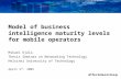 Model of business intelligence maturity levels for mobile operators