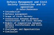 Defence Management and Civil Society Interaction and Co-operation