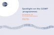 Spotlight  on the  GSMP     programmes