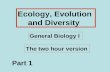 Ecology, Evolution and Diversity