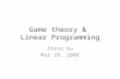 Game theory &  Linear Programming