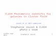 CLASH Photometric  redshifts  for   galaxies in cluster field