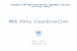 MDG Data Coordination