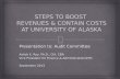 STEPS TO BOOST  REVENUES & CONTAIN COSTS AT UNIVERSITY OF ALASKA