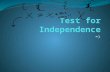 Test for Independence