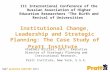 Institutional Change, Leadership and Strategic Planning: The Case Study of Pratt Institute