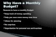 Why Have a Monthly Budget?