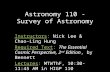 Astronomy 110 - Survey of Astronomy