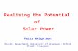 Realising the Potential  of  Solar Power