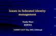 Issues in federated identity management