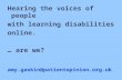Hearing the voices of people with learning disabilities online. … are we?
