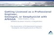 Getting Licensed as a Professional Engineer,  Geologist, or Geophysicist with APEGGA