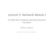 Lecture 5: Network Attacks I