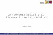 La Economía Social y el  Sistema Financiero Público